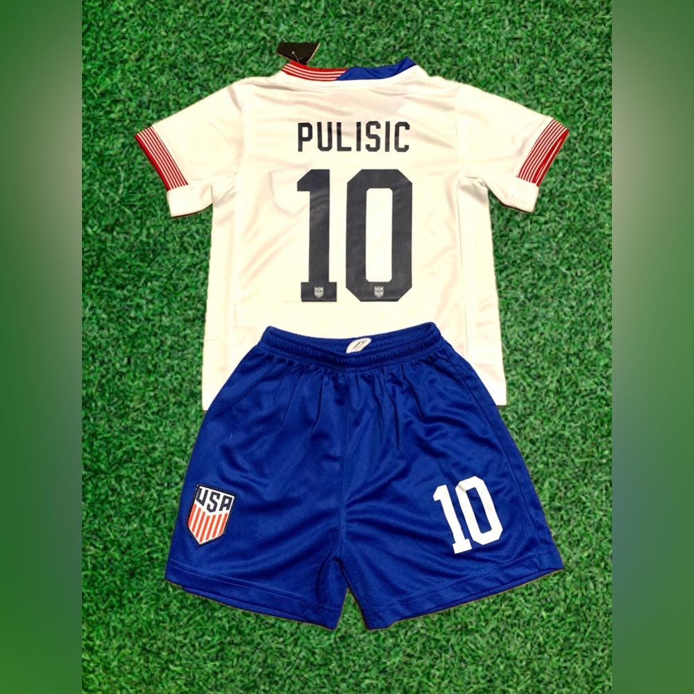 Christian Pulisic Youth Boys USA Jersey White Home Small Medium Large XL NWT